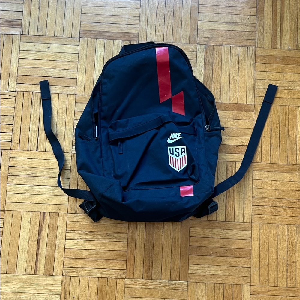 Nike Black Backpack with Red Stripes